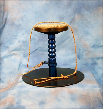 Indoor Longwing Perch - Black or Blue Anodized & HDPE  - Powder-coated Metal Base.