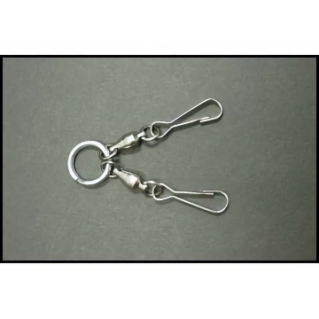 Clip and Swivel Arrangement - Great for Leash Tethering on Bow or Ring Perch