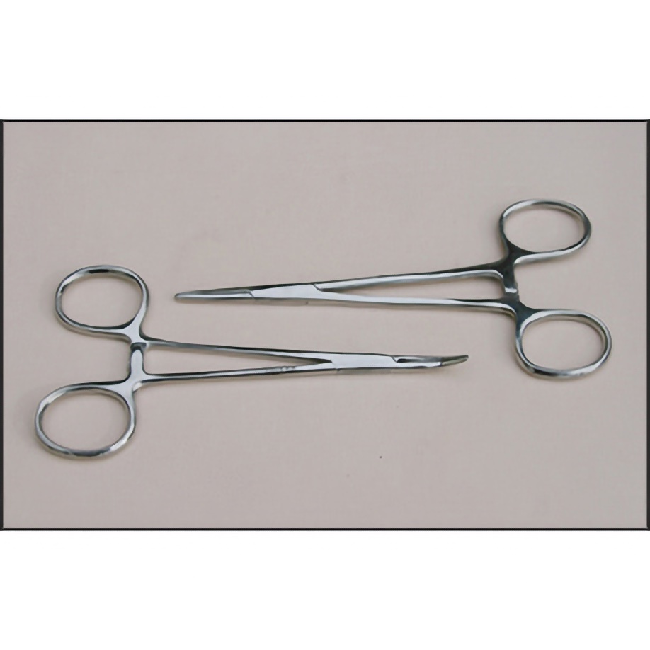 Hemostats - For Falconers, Curved or Straight, Stainless Steel