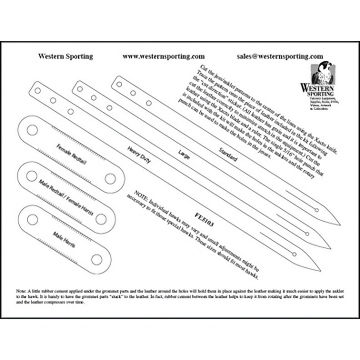 Jess and Anklet Template - Laminated - For Red-Tail & Harris Sized Hawks