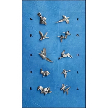 Quarry Pewter Pins - Several Styles, Very Detailed - Great Gift